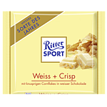 RITTER SPORT Branco+Crisp 100g